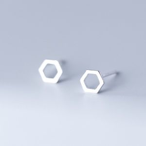 NWT Sterling Silver Hexagon Earrings
